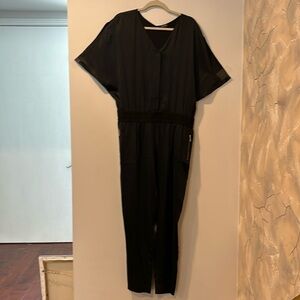 Escada Sport black silk baggy jumpsuit. Size 38. Very lightweight and comfy